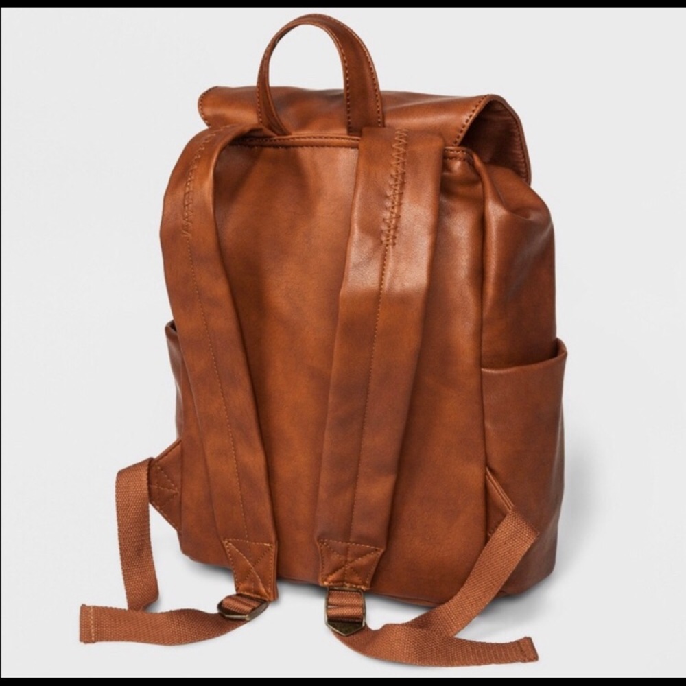LAST ONE! Rowan Soft Faux Leather Backpack brown - Picture 2 of 8